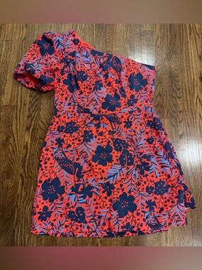 Lilly Pulitzer Brialyn Romper Ruby Red Heron My Own Size 16